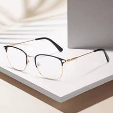 ZENOTTIC Semi Rimless Retro Optical Glasses Frame Men Clear Myopia Spectacles Frame Korean Vintage Prescription Eyeglasses Frame 2024 - buy cheap