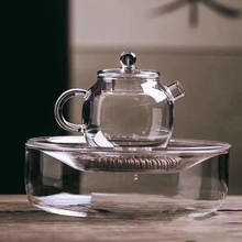 Tetera de estilo japonés para hacer té, tetera de vidrio resistente al calor, Mini olla pequeña con filtro, tetera de flores de alta temperatura para el hogar, 120ML 2024 - compra barato