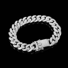 Luxury Fashion Rhinestone Bracelet Women Men Hiphop Cuban Link Bracelets Simple Design Gold Silver Color Jewelry Gifts 2024 - купить недорого