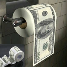 Rolo de papel higiênico $100 humor, rolo de papel higiênico, novidade, presente engraçado 2024 - compre barato
