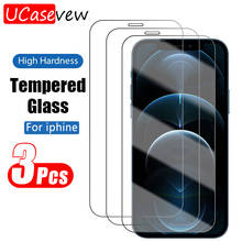 Película de vidro temperado para iphone, protetor de tela 3 pçs, para iphone 12, x, xs, xr, 11, pro max, 12, mini 8, 7, 6s, 6 plus, se2020 2024 - compre barato
