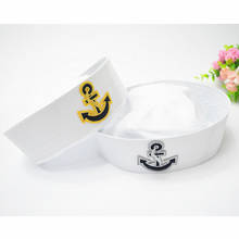 Unissex marinheiros navio capitão chapéu militar marinha capitão navio boné traje adultos festa fantasia vestido para adultos e crianças 2024 - compre barato