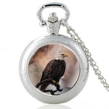 New Arrival Eagle Design Vintage Quartz Pocket Watch Men Women Classic Glass Dome  Pendant Necklace Hours Clock Gifts 2024 - buy cheap