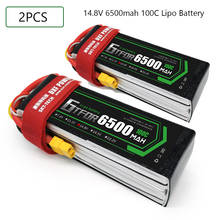 GTFDR 4S 14.8V 6500mAh 100C 200C Lipo Battery 4S XT90 XT60 T Deans EC5 For FPV Drone Airplanes Car Boat Truck Helicopter 2024 - buy cheap