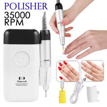 Máquina de manicure elétrica recarregável, aparelho com lima para unha de gel, remoção de unha, kit de ferramentas de manicure, polidor, 35000rpm 2024 - compre barato