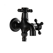 1pcs High quality Black Oil Rubbed Bronze double using washing machine faucet bathroom corner faucet tap garden outdoor mixer 2024 - buy cheap