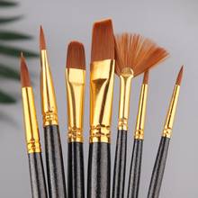 Different Shape Nylon Hair Paint Brush Artist Oil Watercolor Professional Supply 2024 - buy cheap