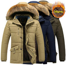 Brand Winter Jacket Men Size 6XL L-8XL Thicken Warm Parkas Hooded Coat Fleece Man's Jackets Windproof Outwear Windbreaker Men 2024 - buy cheap