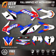 QUEEN X MOTOR Custom Team Graphics Decals Stickers Kit For KTM 2013 2014 2015 SX SXF , 2014 2015 2016 EXC XC-W EXC-F 027 2024 - buy cheap