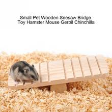 Small Pet Wooden Seesaw Bridge Toy Hamster Mouse Natural Wood  Guinea Pig Climbing Training Platform Miniature Seesaw Toys 2024 - buy cheap