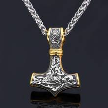 Fashion Trend Vintage Viking Odin Triangle Logo Thor's Hammer Star Pendant Necklaces for Men Jewelry 2024 - buy cheap