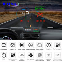 Hud-velocímetro con pantalla frontal para coche, herramienta de diagnóstico con proyección de parabrisas, pantalla HD LED de 5,5 pulgadas, velocidad/código defectuoso, A9 OBD2 2024 - compra barato