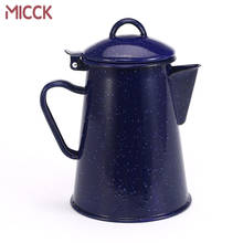 MICCK прочный эмалированный кофейник, высококачественный чайник для кофе, чайник для чая, чайник, винтажный домашний декор, звездное небо, голубой чайник 2024 - купить недорого