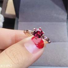 KJJEAXCMY fine jewelry natural garnet 925 sterling silver adjustable gemstone women ring support test elegant 2024 - buy cheap