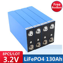 LIFEPO4-batería de litio para coche, fosha de hierro de 3,2 V, 130AH, 24V, 130000MAH, puede hacer baterías de barco, 8 Uds. 2024 - compra barato