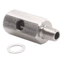 1/8 "t do sensor de pressão óleo de aço inoxidável bspt para npt adaptador turbo alimentação linha calibre 2024 - compre barato