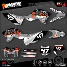 PowerZone Custom Team Graphics Backgrounds Decals 3M Stickers Kit For KTM SX SXF MX 07-10  EXC XCW Enduro 08-11 125 to 500cc 09 2024 - buy cheap