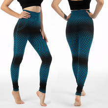 Leggings de cintura alta sem costura moda feminina casual sexy malha leggings de fitness elástico 8 cores magro workout leggings 2024 - compre barato