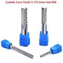 2pcs 3.175 alloy Corn Teeth router bit Carbide Endmill engraver Circuit milling Cutter PCB CNC Engraving Tools for circuit board 2024 - buy cheap