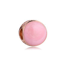 Ко Дню Святого Валентина Розовый вихрем Шарм ювелирные изделия из розового золота подходит оригинальный браслет и ожерелье для женщин DIY бусины 2024 - купить недорого