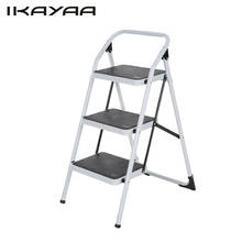 IKAYAA-escalera plegable DE 3 escalones con marco DE hierro, taburete portátil DE 330lb/150KG DE capacidad, EN131, disponible 2024 - compra barato