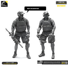 Yuventilador modelo 1/35 figura modelo kit resina soldado dos eua selo comando desmontado loo-14 2024 - compre barato