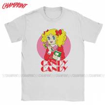 Funny Candy Candy Anime Japan T-Shirts Men O Neck Pure Cotton T Shirt 70s Anime Short Sleeve Tees Summer Clothes 2024 - buy cheap
