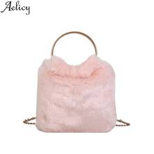 Aelicy Famous Brand Crossbody Bags For Women 2019 Autumn And Winter Fashion Plush Chain Handbag Single Shoulder Messenger Bag 2024 - buy cheap