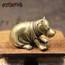 Antique Bronze Hippopotamus Statue Copper Craft River Horse Ornament Brass Feng Shui Home Decoration Accessories Desk Decor Gift 2024 - buy cheap