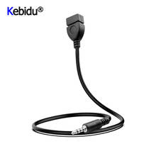 Kebidu-Cable adaptador para coche, conector auxiliar de Audio macho de 3,5mm A USB 2,0, tipo A, hembra, OTG Tec 2024 - compra barato
