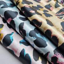 Satin Fabric Tissue Leopard Print Ribbon Material Glossy Charmeuse Polyester 2024 - buy cheap