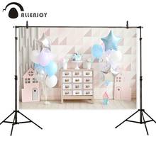 Allenjoy photophone backdrops Cake smash balloon indoor decor children wood floor party backgrounds fabric photobooth photocall 2024 - buy cheap