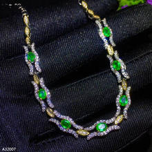 KJJEAXCMY Fine Jewelry 925 sterling silver natural emerald gemstone women's bracelet fashion new arrival support recheck tempera 2024 - buy cheap
