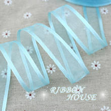 Cintas de organza azul cielo de 20mm, cintas decorativas para envolver regalos 2024 - compra barato