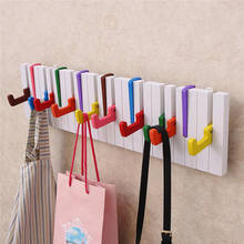 Hanger Key Ring Storage Hook Wooden Piano Style Color Wall Hanging Decoration Rack Coat And Hat Self Priming Rack Hook 2024 - buy cheap