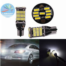 2PCS T15 921 W16W 45 SMD 4014 LED Auto Additional Lamp CANBUS NO ERROR Reverse Lights Car Running Light White DC 12V 2X 2024 - buy cheap