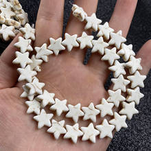 New Natural Stone Beads Five-pointed Star Shape White Turquoises Beads for Jewelry Making DIY Bracelet Necklace Accessories 2024 - buy cheap