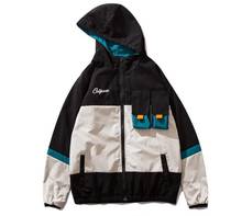 Chaquetas con capucha para hombre, abrigos con bolsillos, estilo Hip Hop, Harajuku, con cremallera, ropa de calle japonesa 2024 - compra barato