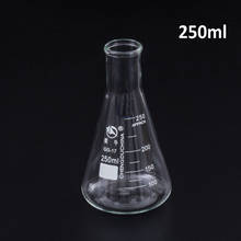 Frasco de vidro erlenmeyer, frasco cônico, frasco triangular para laboratório, 1 peça, 50-2000ml, boca pequena, reto 2024 - compre barato
