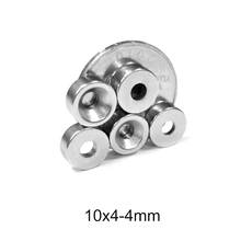 10~300PCS 10x4-4 Stong Permanent NdFeB Strong Magnets 10x4 mm Hole 4 mm Round Countersunk Neodymium Magnetic Magnet 10*4-4 10*4 2024 - buy cheap