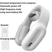 Neck Massager Massager For Neck Pain Relief Frequency Heating Bluetooth Control Machine Relaxation Vertebra Physiotherapy 2024 - buy cheap