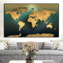 Pósteres artísticos minimalistas modernos de gran tamaño con mapa del mundo, impresiones en lienzo, pinturas, imágenes artísticas de pared para decoración del hogar y sala de estar 2024 - compra barato