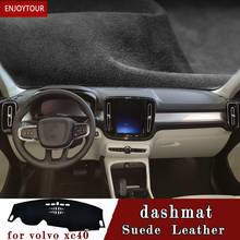 For VOLVO XC40 2017 2018 2019 2020 2021 Suede Leather Dashmat Dashboard Cover Pad Dash Mat Carpet nonslip Car-styling 2024 - buy cheap