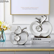 Apple Crafts Ornaments Silver Cutout Golden Simulation Plant Fruit Desktop Crafts Furnishings Modern Home Decoration Accessories 2024 - buy cheap