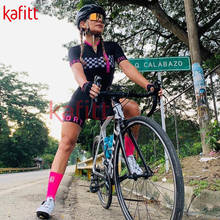 Kafit summer new short-sleeved cycling suit suit jumpsuit women's professional triathlon cycling suit mountain bike Macaquinho 2024 - buy cheap