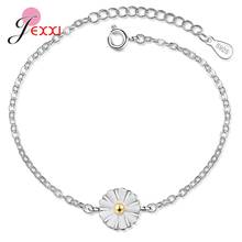 Fast Delivery Simple Style 925 Sterling Silver Flower Pendant Bracelets Bangles Hot Fashion Wedding Anniversary Jewelry Gifts 2024 - buy cheap