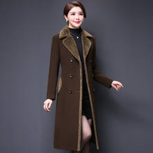 Casaco de lã longo feminino jaqueta plus size outono inverno casaco feminino casaco de lã abrigos mujer invierno 2020 kj328 s 2024 - compre barato