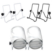 1pc preto/branco aço inoxidável germinação stands suporte dobrável antiderrapante andaimes para mason jar e telefone ipad tablet 2024 - compre barato