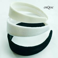 White,cream,black new arrival.4cm VELVET headband in wholesale price,use for Sinamay Fascinator or Hair Ornament 2024 - buy cheap