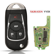 Kutery-chave inteligente de controle remoto xkbu02en vvdi, para buick, gm 4 botões, xhorse, controle remoto universal 2024 - compre barato